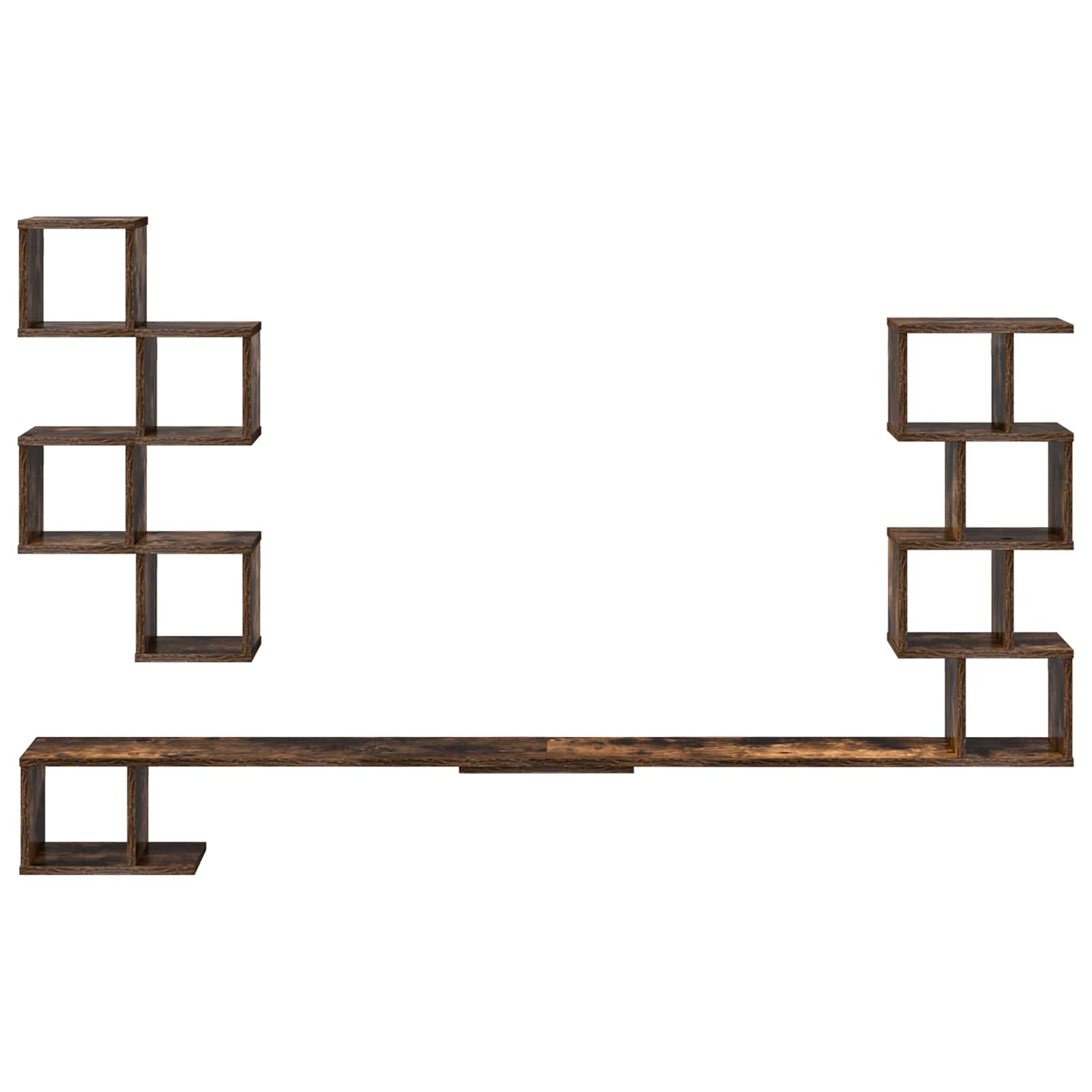 Vaste TV Plank Gerookt eiken 180 x 15 x 94 cm Bewerkt hout