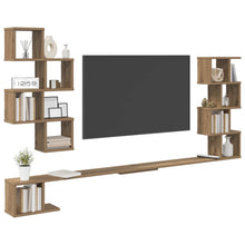 Vaste TV Plank Artisanaal eiken 180 x 15 x 94 cm Bewerkt hout