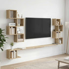 TV-wandplank bewerkt hout 200x15x94 cm Sonoma eiken