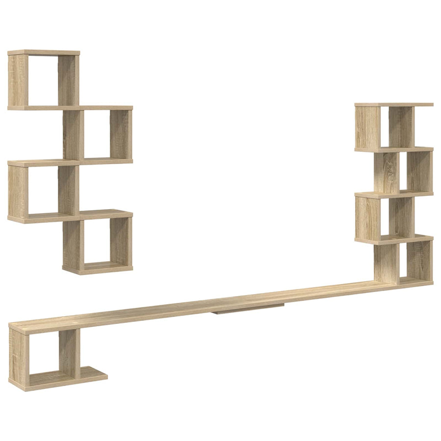Vaste TV Plank Sonoma Eiken 200 x 15 x 94 cm Bewerkt hout