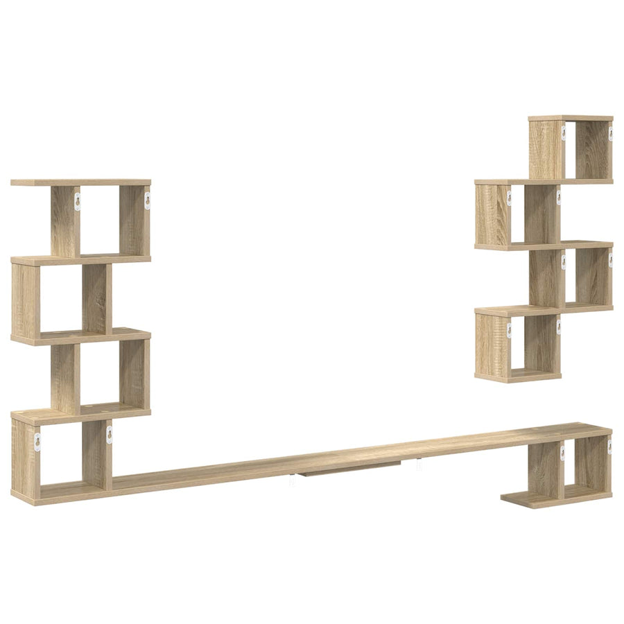 Vaste TV Plank Sonoma Eiken 200 x 15 x 94 cm Bewerkt hout