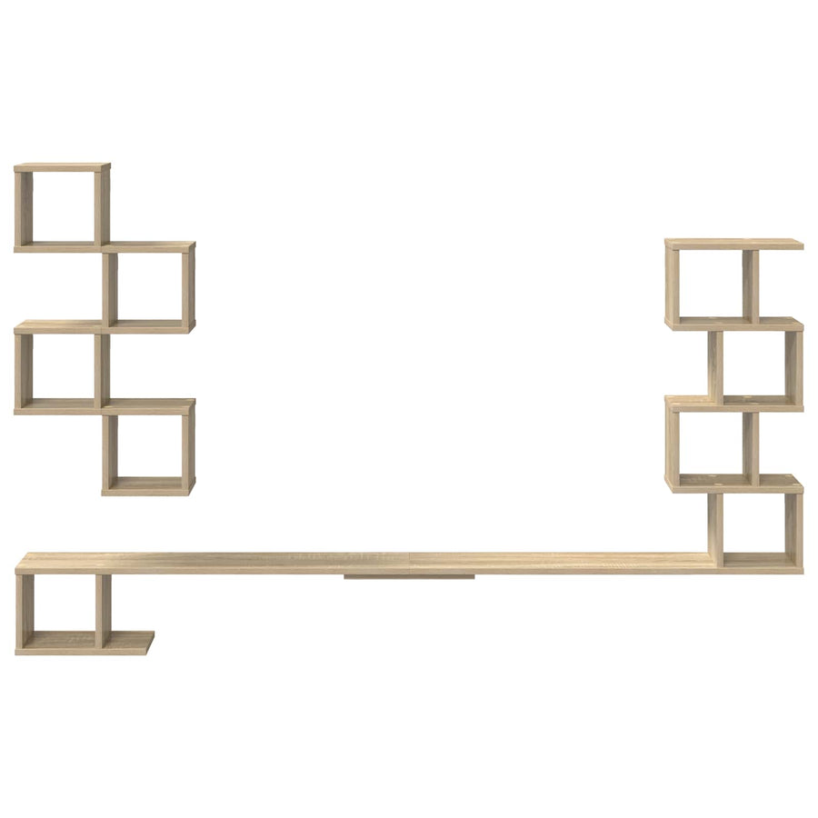 Vaste TV Plank Sonoma Eiken 200 x 15 x 94 cm Bewerkt hout