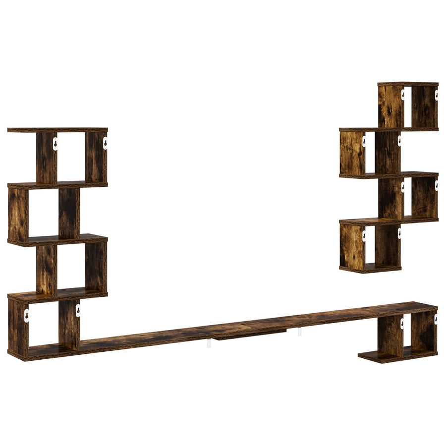 Vaste TV Plank Gerookt eiken 200 x 15 x 94 cm Bewerkt hout