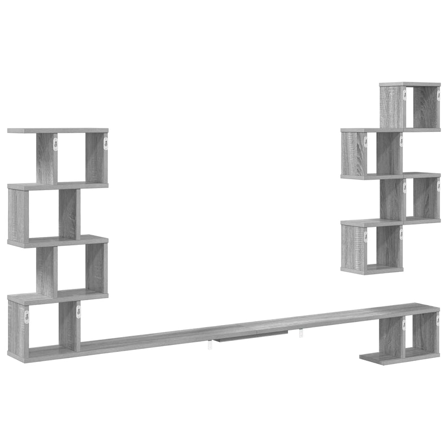 Vaste TV Plank Grijs Sonoma 200 x 15 x 94 cm Bewerkt hout