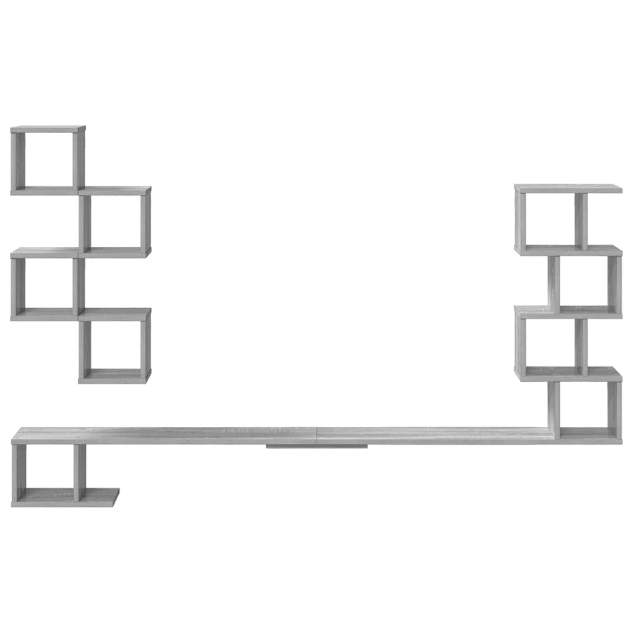 Vaste TV Plank Grijs Sonoma 200 x 15 x 94 cm Bewerkt hout