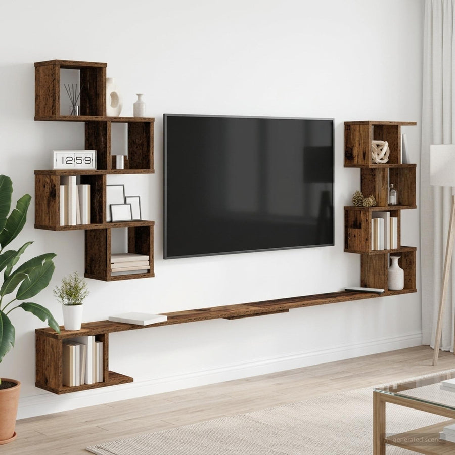 Vaste TV Plank Oud hout 200 x 15 x 94 cm Bewerkt hout