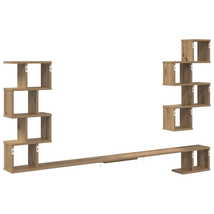 Vaste TV Plank Artisanaal eiken 200 x 15 x 94 cm Bewerkt hout