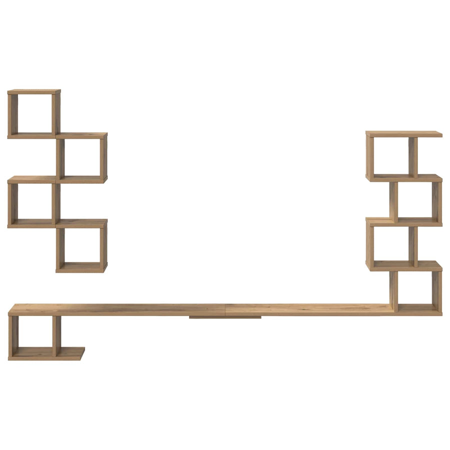 Vaste TV Plank Artisanaal eiken 200 x 15 x 94 cm Bewerkt hout