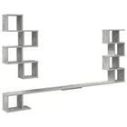 Vaste TV Plank Betongrijs 160 x 15 x 94 cm Bewerkt hout