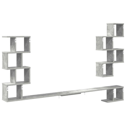 Vaste TV Plank Betongrijs 160 x 15 x 94 cm Bewerkt hout