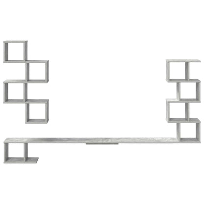Vaste TV Plank Betongrijs 160 x 15 x 94 cm Bewerkt hout