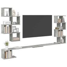 Vaste TV Plank Betongrijs 160 x 15 x 94 cm Bewerkt hout