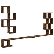 Wandplank 160x15x94 cm gerookt eiken