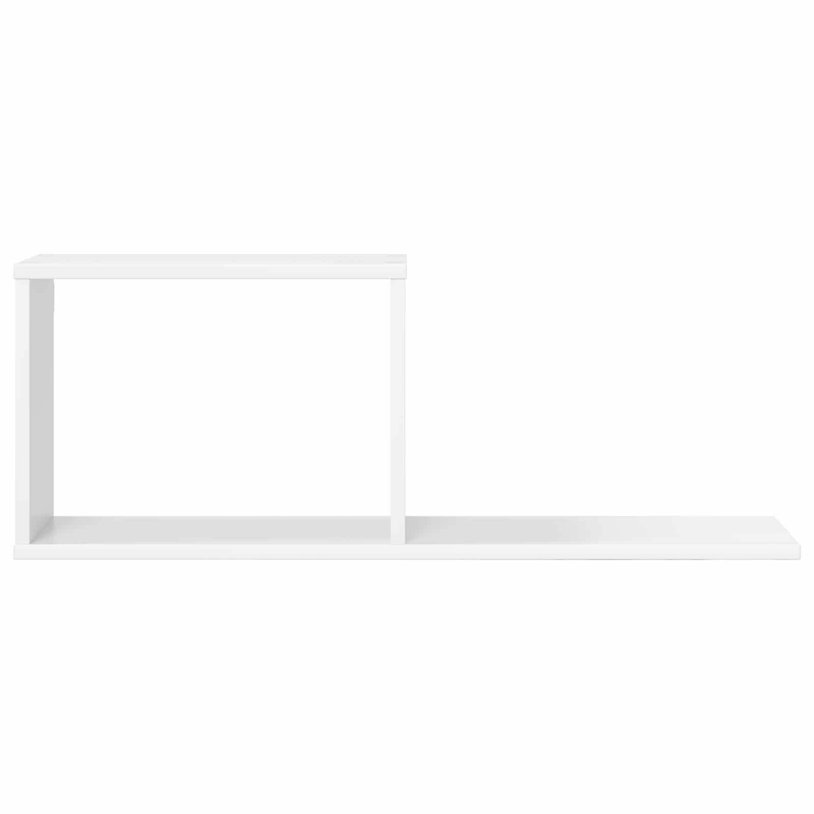 Zwevende schappen Wit 80 x 15 x 30 cm Bewerkt hout