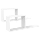 Zwevende schappen 2 pcs Wit 80 x 15 x 30 cm Bewerkt hout