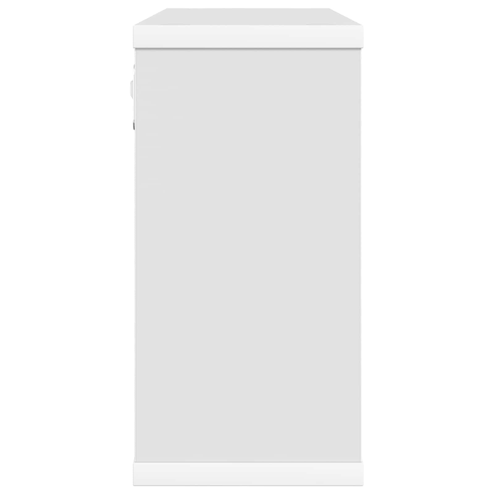 Zwevende schappen 2 pcs Wit 80 x 15 x 30 cm Bewerkt hout