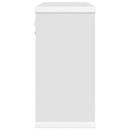 Zwevende schappen 2 pcs Wit 80 x 15 x 30 cm Bewerkt hout