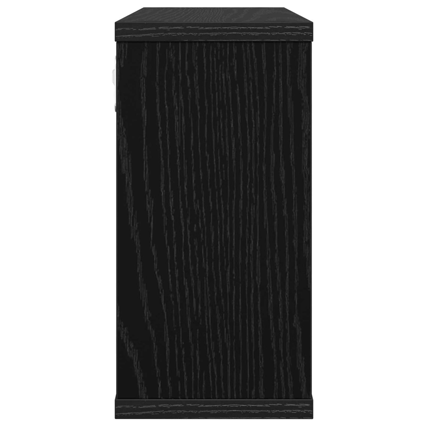 Zwevende schappen Zwart eiken 80 x 15 x 30 cm Bewerkt hout
