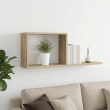 Zwevende schappen Sonoma Eiken 80 x 15 x 30 cm Bewerkt hout