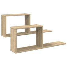 Zwevende schappen 2 pcs Sonoma Eiken 80 x 15 x 30 cm