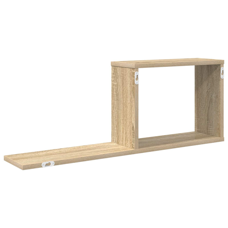 Zwevende schappen 2 pcs Sonoma Eiken 80 x 15 x 30 cm