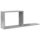 Zwevende schappen Betongrijs 80 x 15 x 30 cm Bewerkt hout