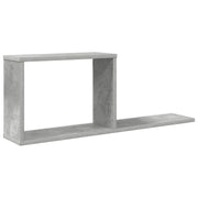 Zwevende plank 80x15x30 cm bewerkt hout betongrijs