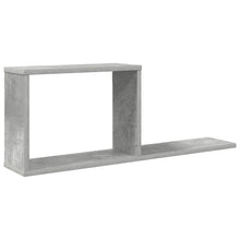 Zwevende schappen Betongrijs 80 x 15 x 30 cm Bewerkt hout