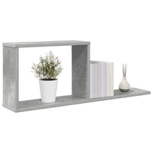 Zwevende schappen Betongrijs 80 x 15 x 30 cm Bewerkt hout