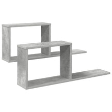 Zwevende schappen 2 pcs Betongrijs 80 x 15 x 30 cm Bewerkt hout