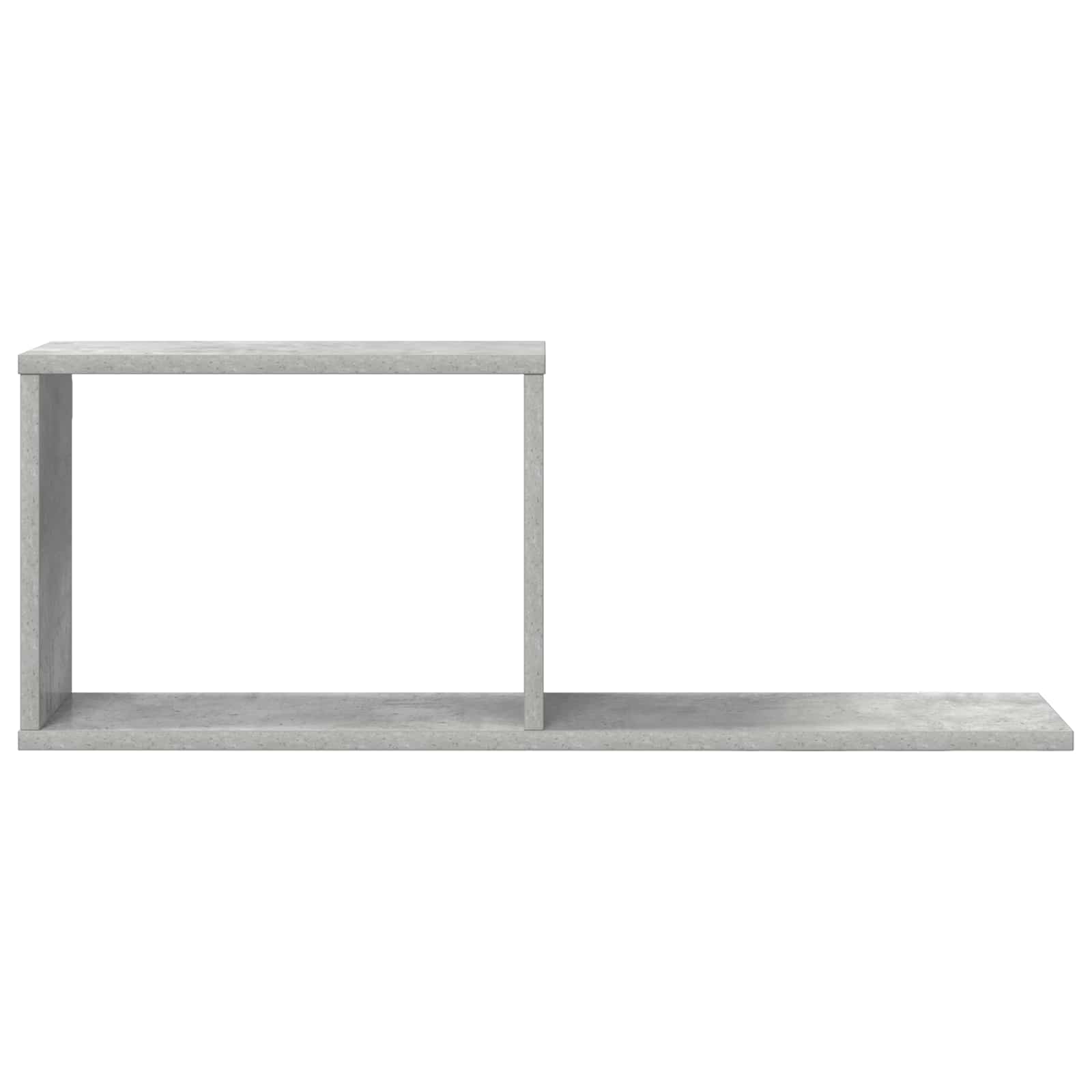 Zwevende schappen 2 pcs Betongrijs 80 x 15 x 30 cm Bewerkt hout