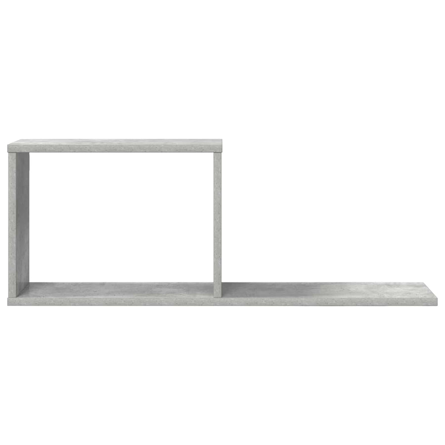 Zwevende schappen 2 pcs Betongrijs 80 x 15 x 30 cm Bewerkt hout