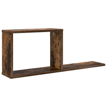 Zwevende schappen Gerookt eiken 80 x 15 x 30 cm Bewerkt hout