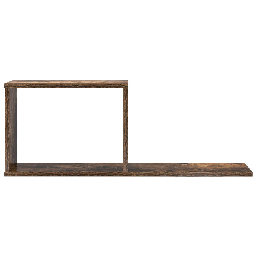 Zwevende schappen Gerookt eiken 80 x 15 x 30 cm Bewerkt hout