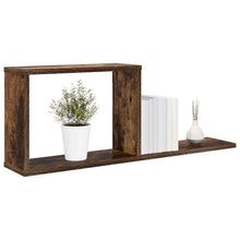 Zwevende schappen 2 pcs Gerookt eiken 80 x 15 x 30 cm