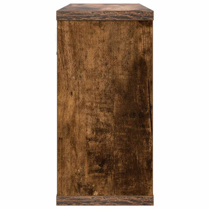 Zwevende schappen 2 pcs Gerookt eiken 80 x 15 x 30 cm