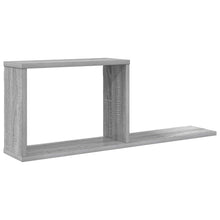 Zwevende schappen Grijs Sonoma 80 x 15 x 30 cm Bewerkt hout