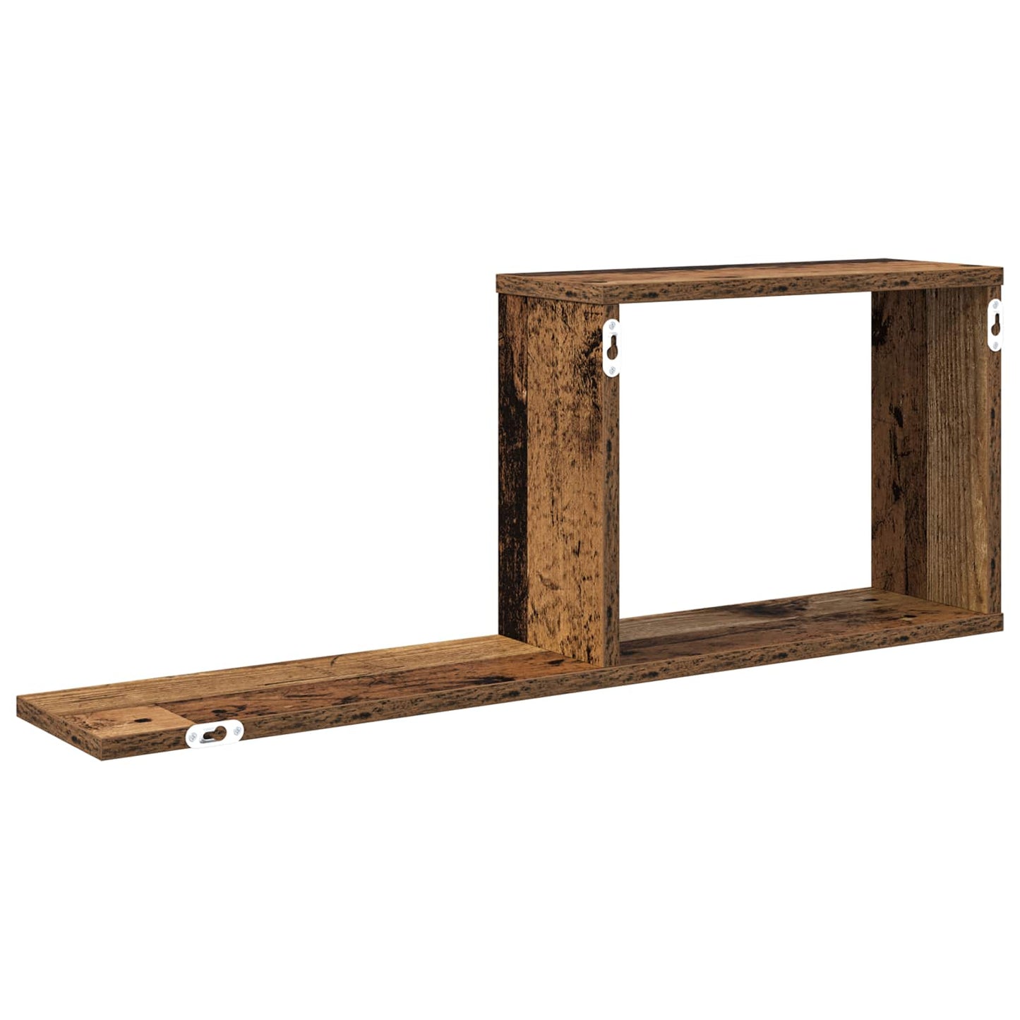 Zwevende schappen 2 pcs Oud hout 80 x 15 x 30 cm Bewerkt hout