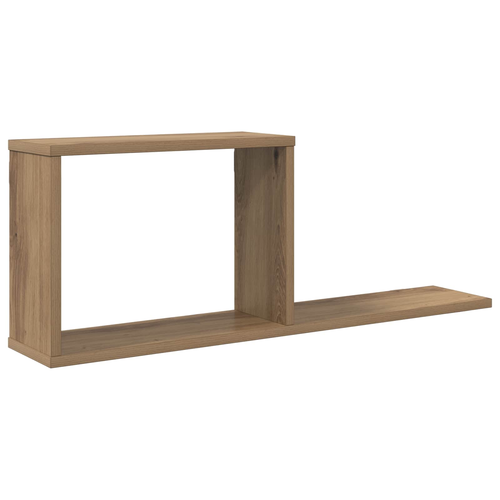 Zwevende schappen Artisanaal eiken 80 x 15 x 30 cm Bewerkt hout