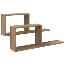 Zwevende schappen 2 pcs Artisanaal eiken 80 x 15 x 30 cm