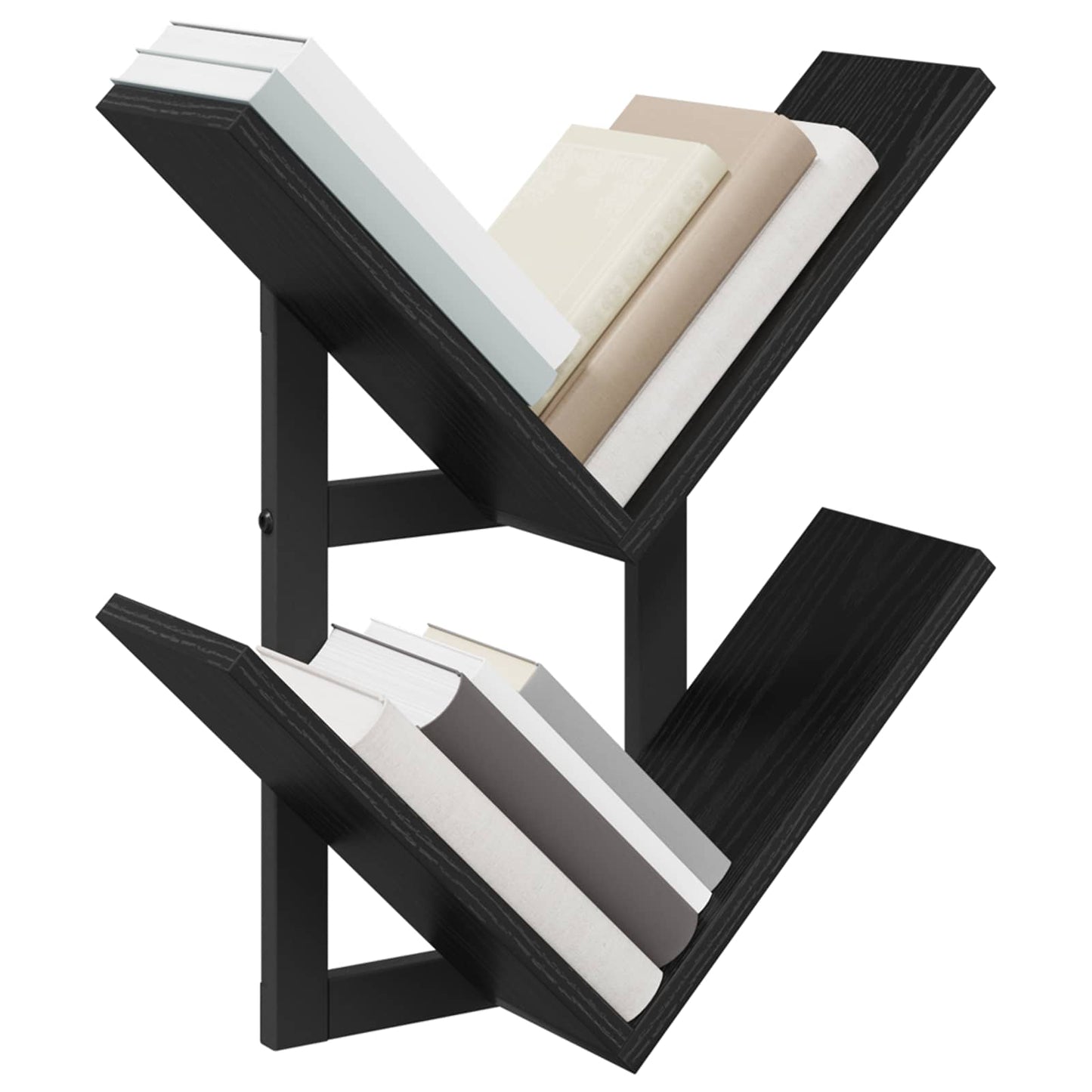 Wand Vlonderschap 2 pcs Zwart eiken 43 x 15 x 47 cm