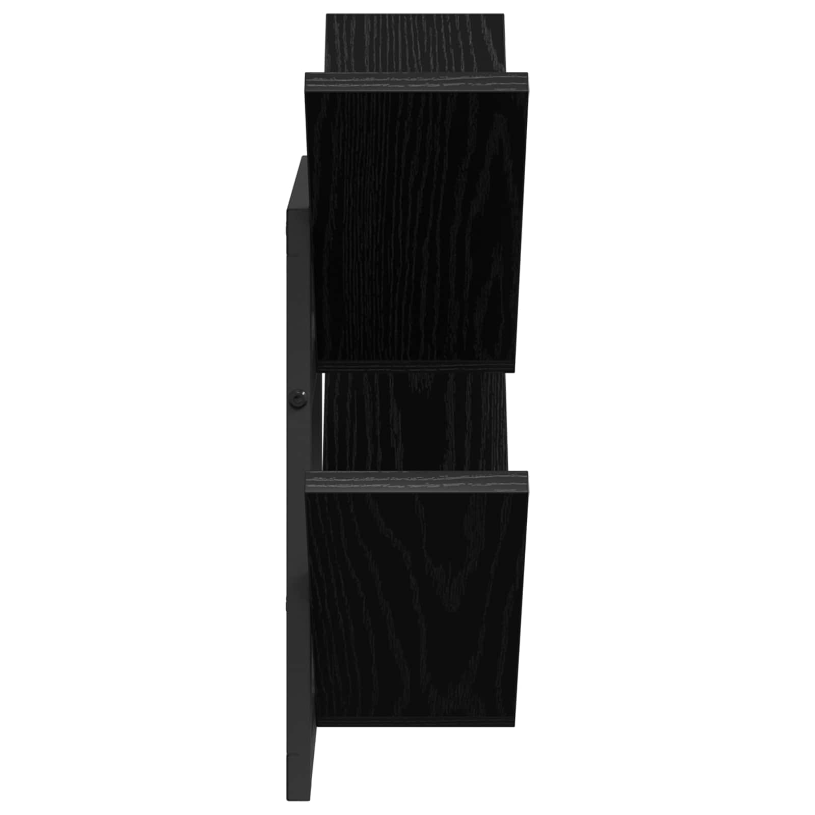 Wand Vlonderschap 2 pcs Zwart eiken 43 x 15 x 47 cm