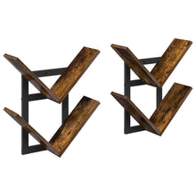 Wand Vlonderschap 2 pcs Gerookt eiken 43 x 15 x 47 cm