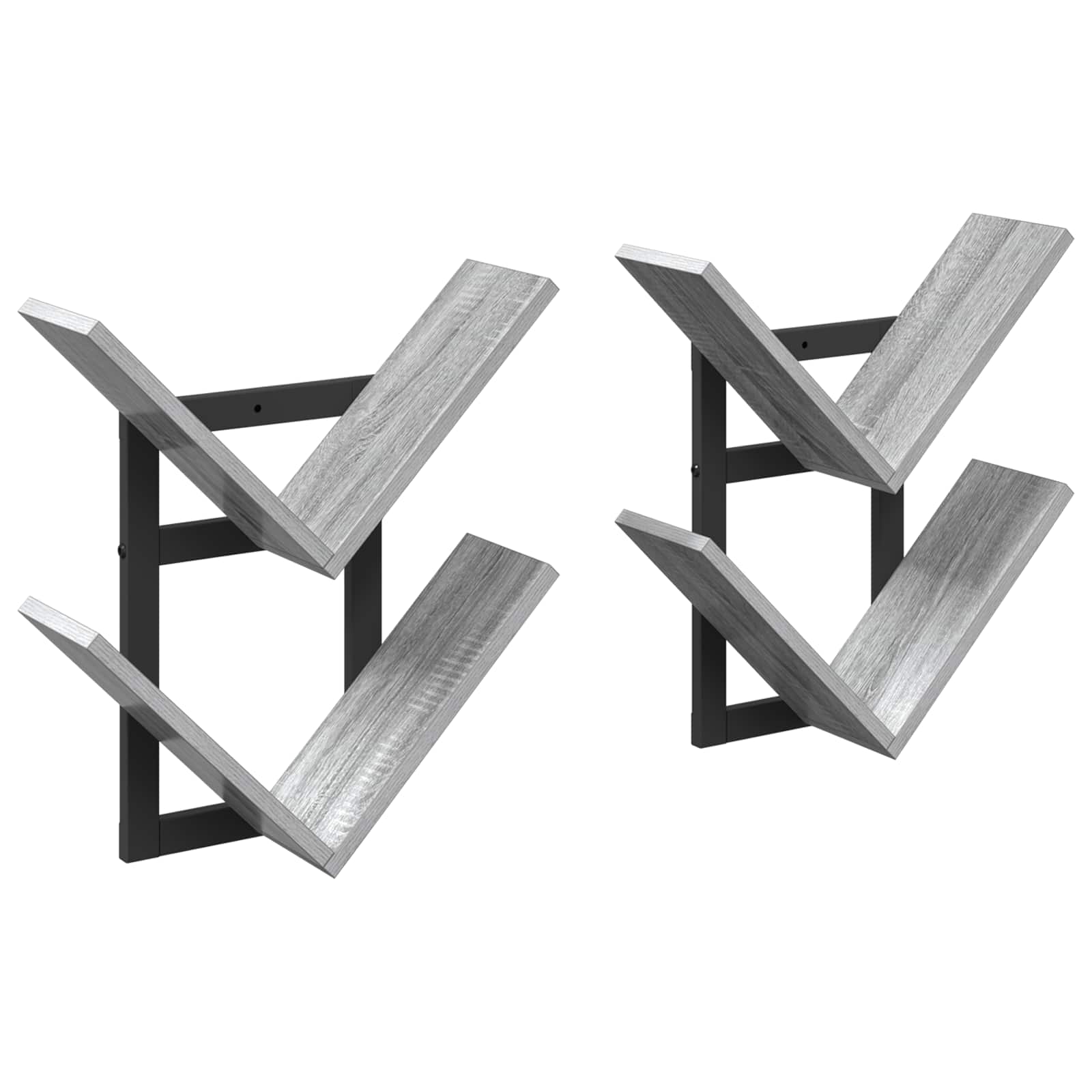Wand Vlonderschap 2 pcs Grijs Sonoma 43 x 15 x 47 cm