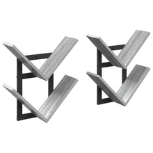 Wand Vlonderschap 2 pcs Grijs Sonoma 43 x 15 x 47 cm