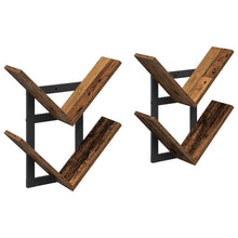 Wand Vlonderschap 2 pcs Oud hout 43 x 15 x 47 cm Bewerkt hout