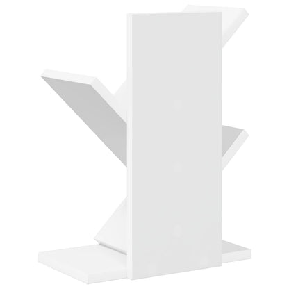Boomvormige boekenplank met 3 planken 30 x 18 x 40 cm Bewerkt hout Wit