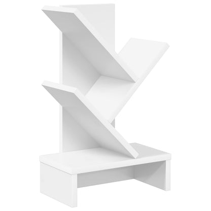 Boomvormige boekenplank met 3 planken 30 x 18 x 48 cm Wit