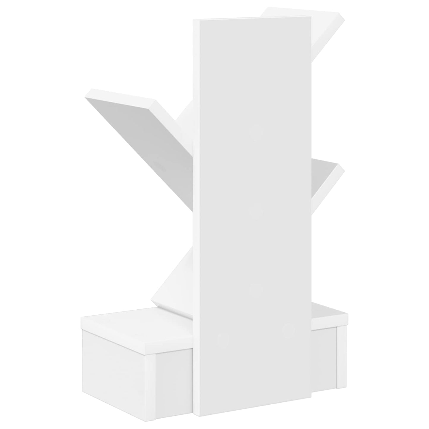 Boomvormige boekenplank met 3 planken 30 x 18 x 48 cm Wit