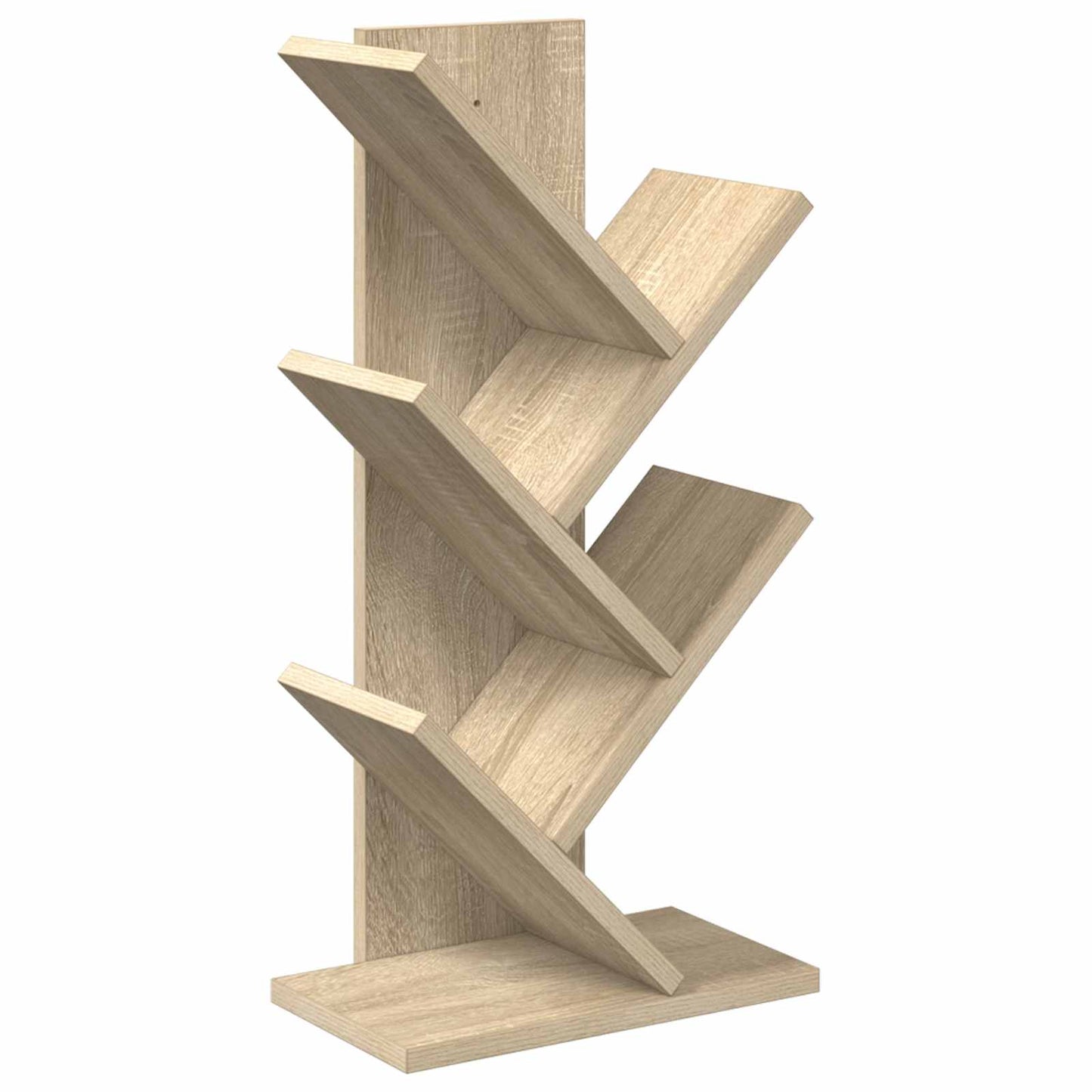 Boom Boekenplank 4-Tier 30 x 18 x 60 cm Bewerkt hout